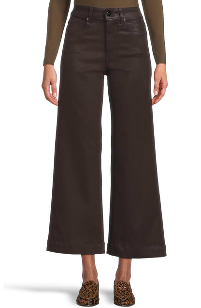 PAIGE ANESSA LUXE COATED DENIM IN CHICORY COFFEE