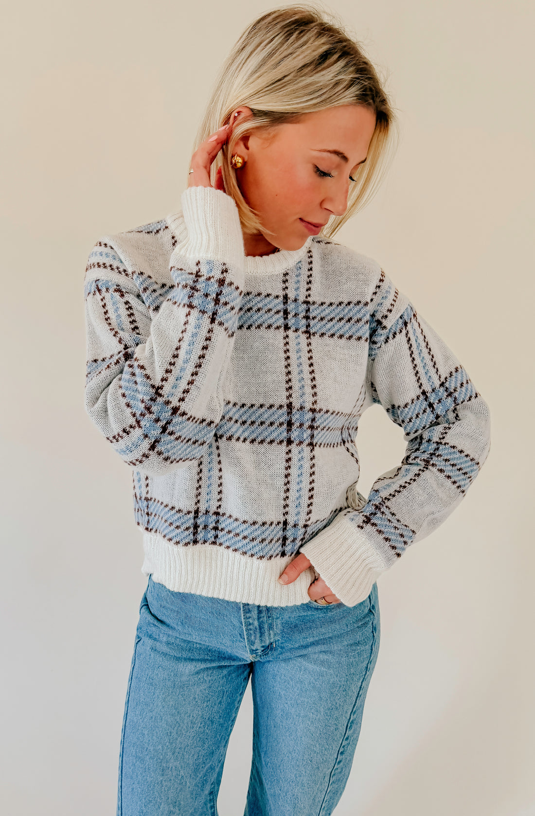 Z SUPPLY JUNCTION PLAID SWEATER