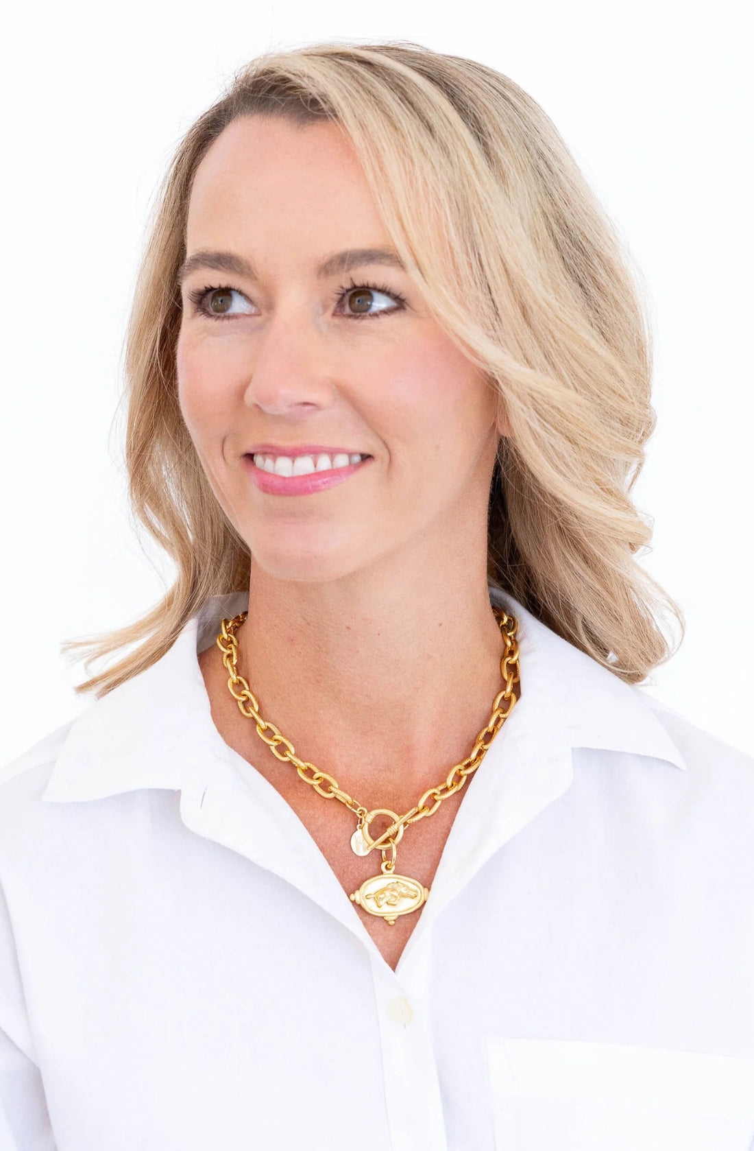 SUSAN SHAW WILD BOAR TOGGLE NECKLACE