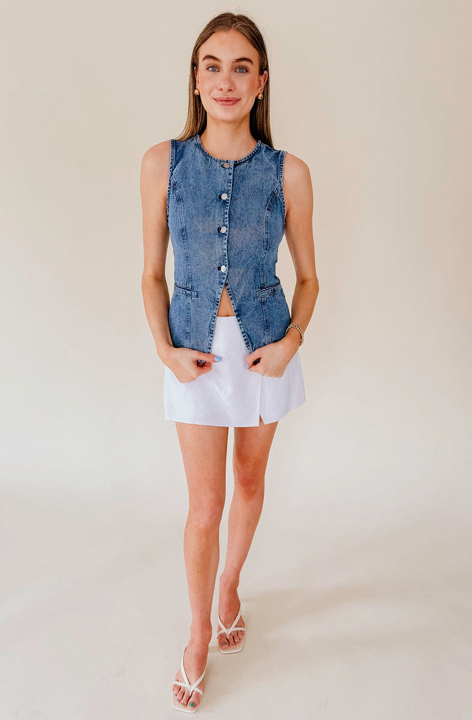 STEVE MADDEN WESLEY DENIM TOP