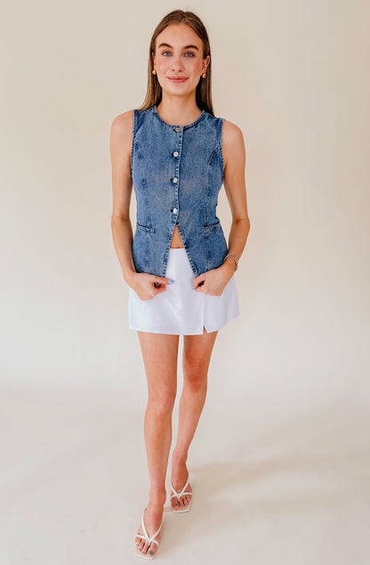 STEVE MADDEN WESLEY DENIM TOP