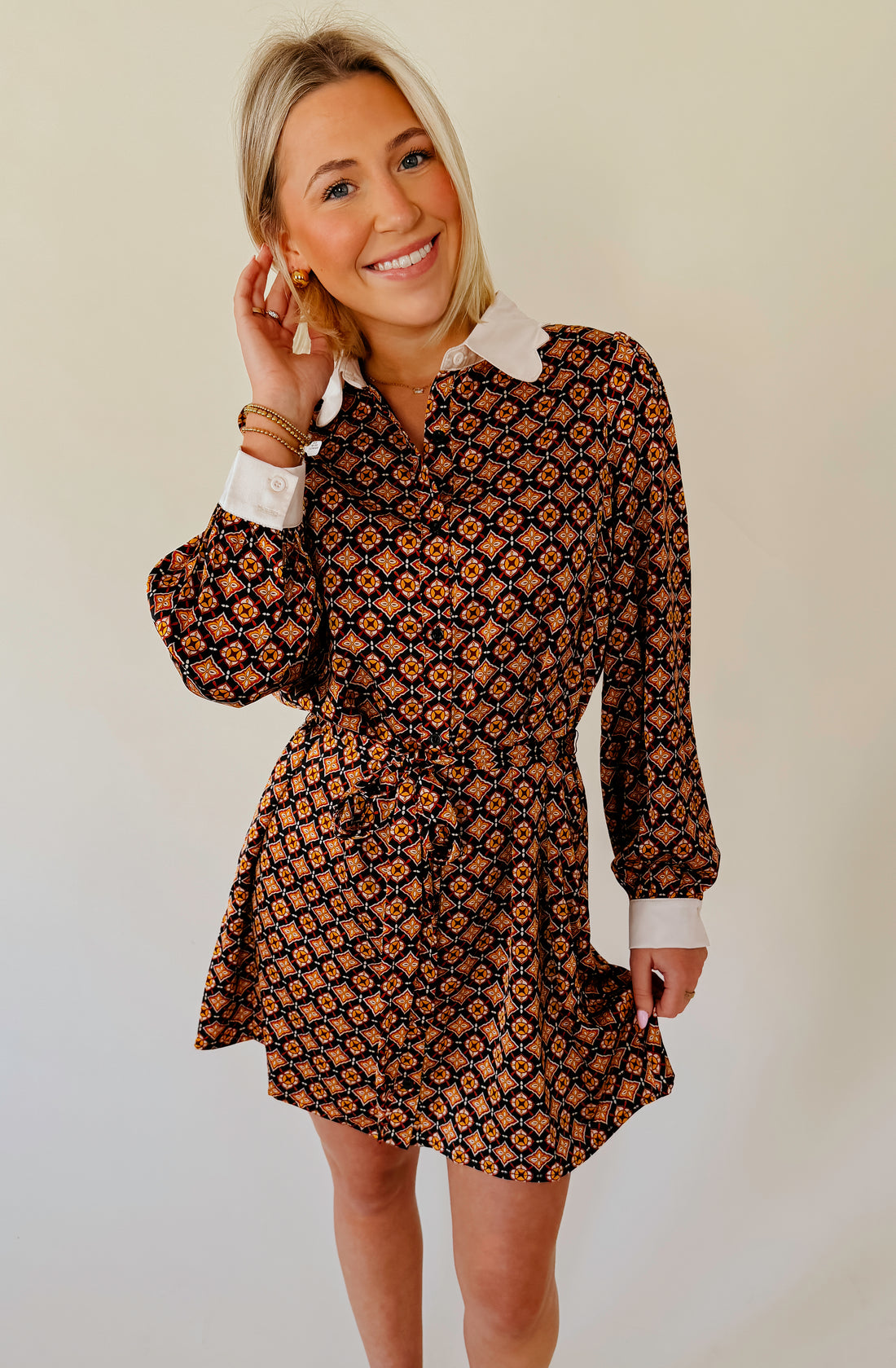 ON THE COME UP SCALLOPED DRESS