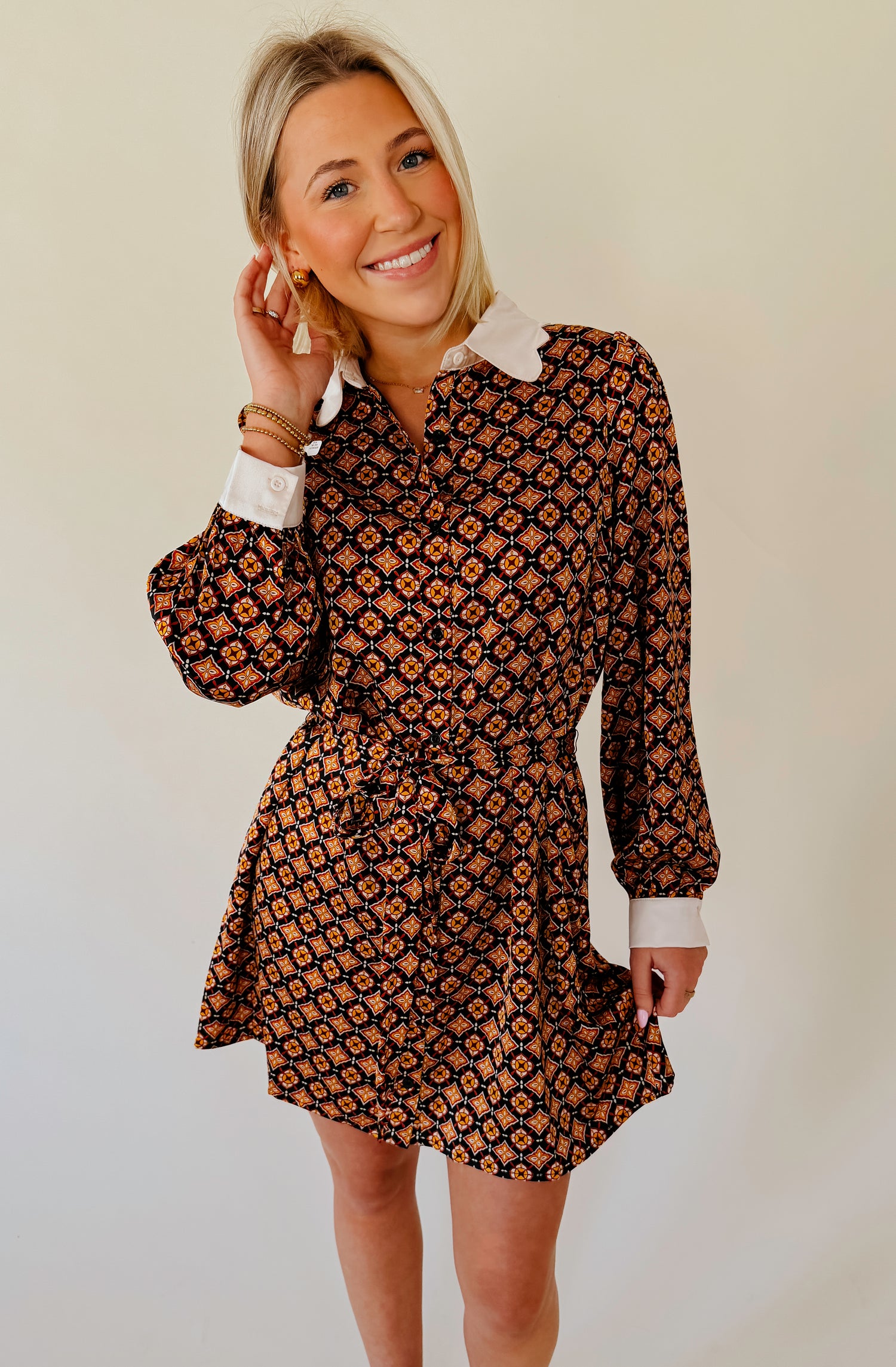 ON THE COME UP SCALLOPED DRESS