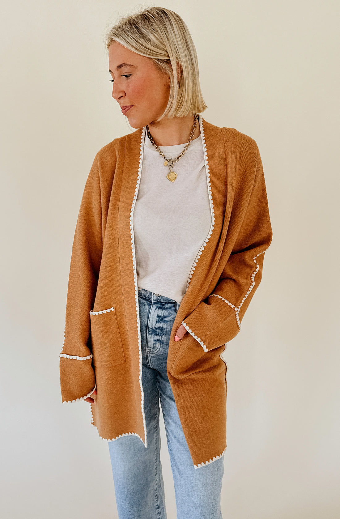 FEELS LIKE BUTTER STITCHED CARDIGAN