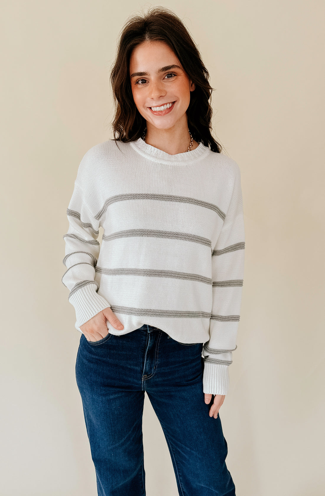 Z SUPPLY BOYFRIEND STRIPED SWEATER