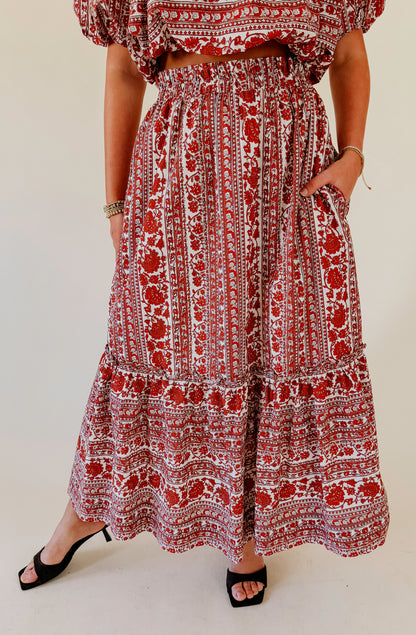 FALL FESTIVITIES MIDI SKIRT