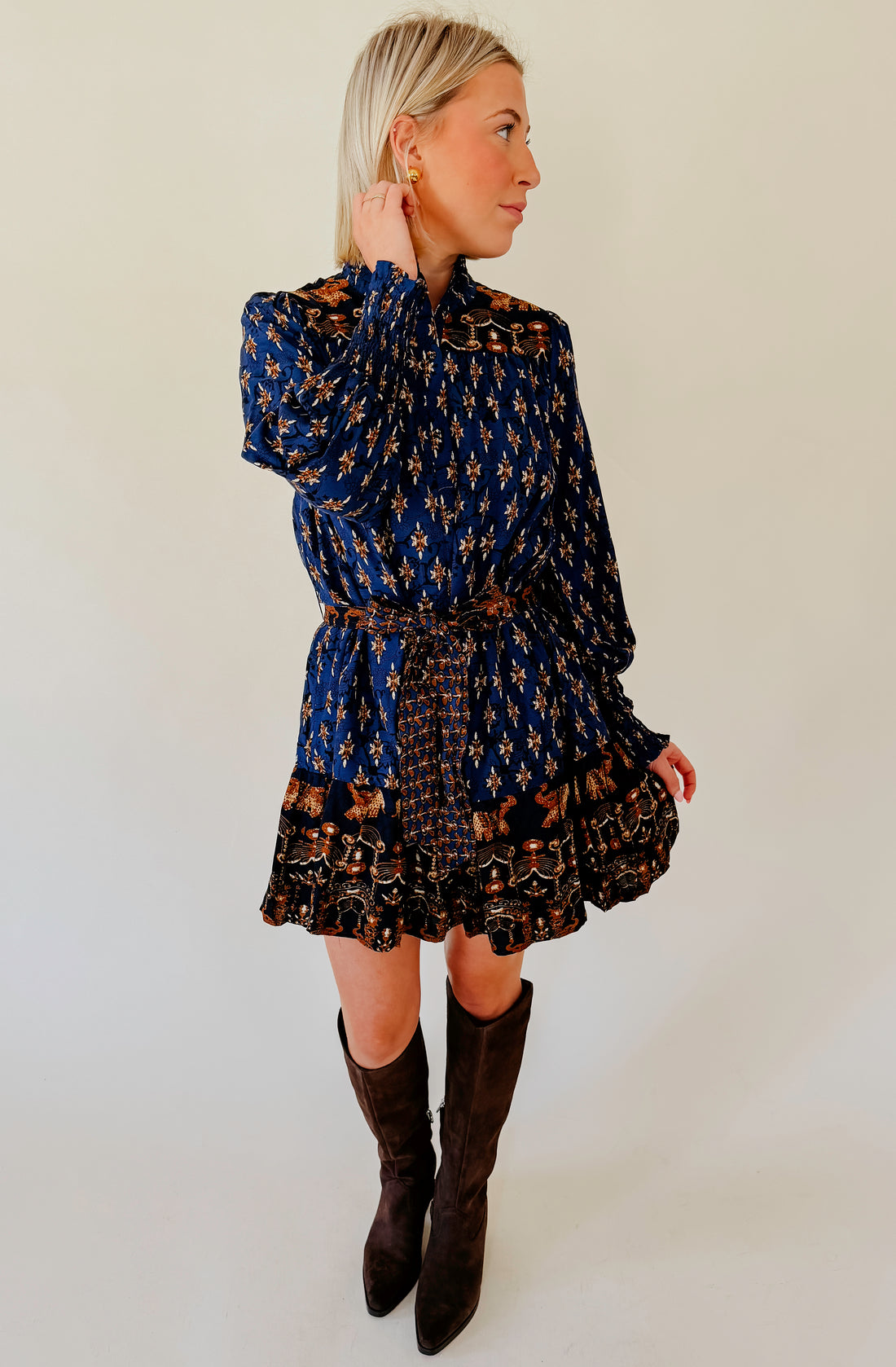FOR THE LOVE OF FALL PRINTED DRESS