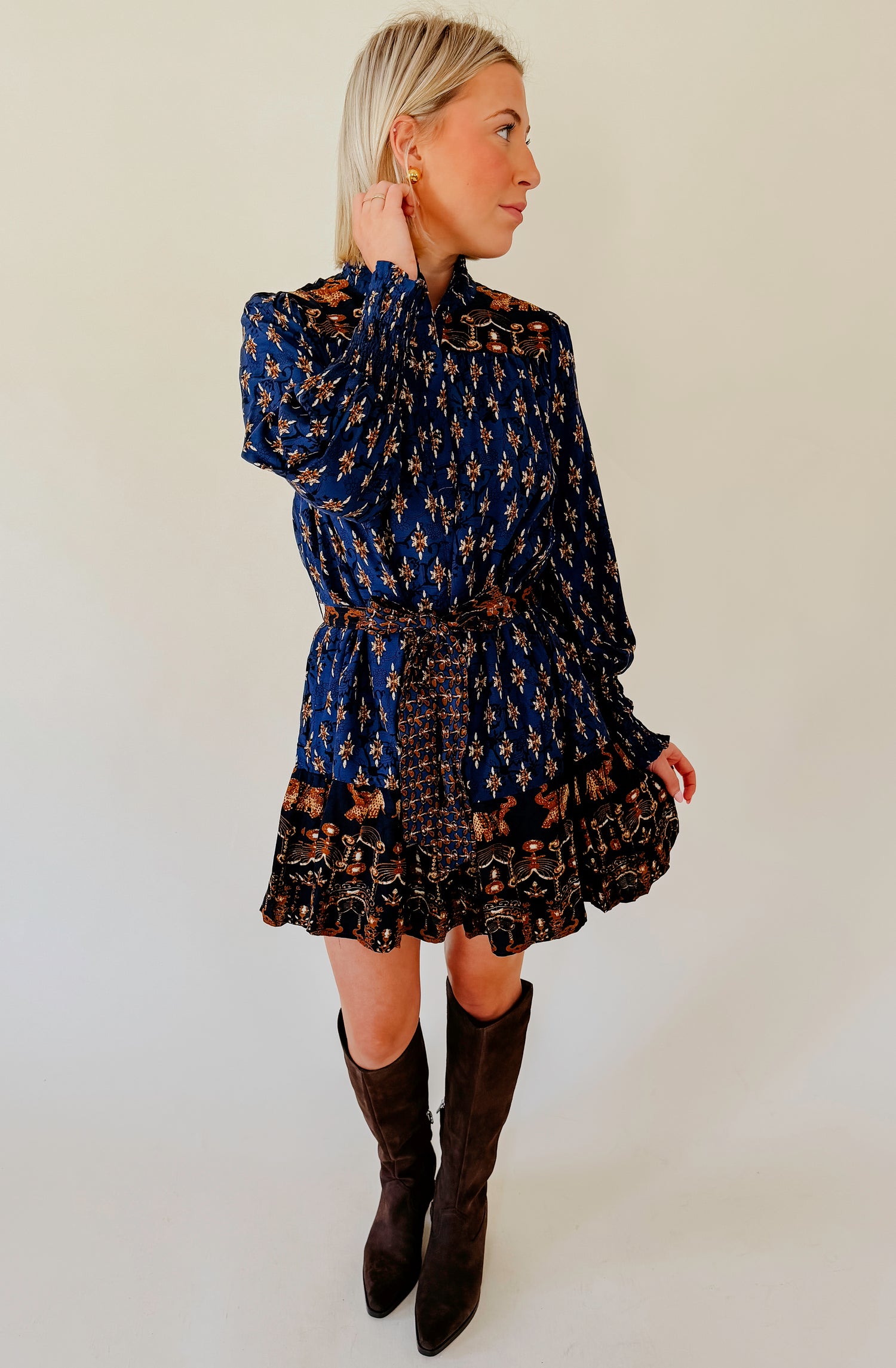 FOR THE LOVE OF FALL PRINTED DRESS