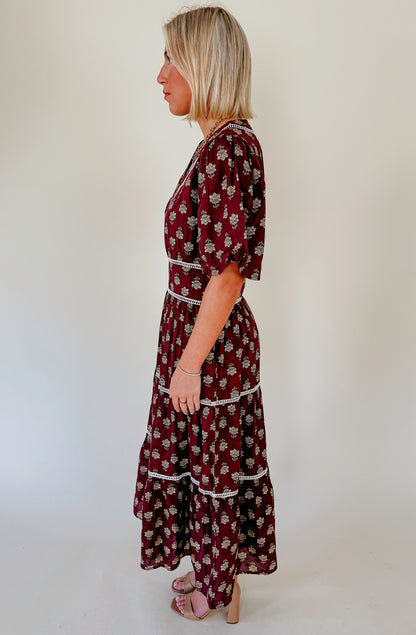 NO QUESTION ABOUT IT FLORAL MIDI DRESS