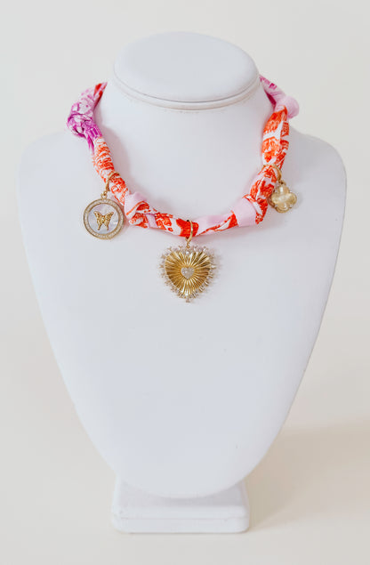 VERONICA MULTI CHARM SCARF NECKLACE