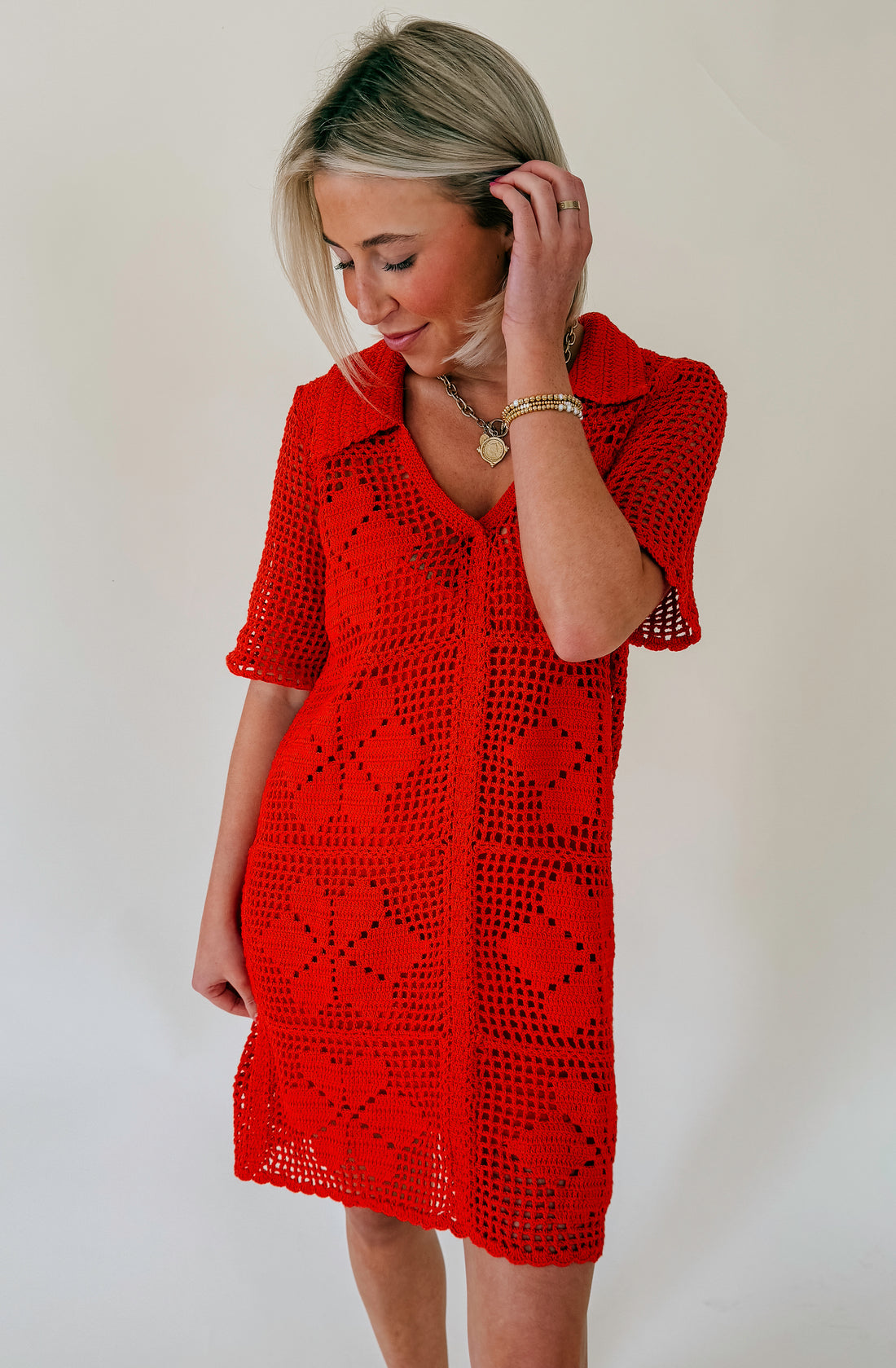 CLEOBELLA ILEANNA CROCHET MINI DRESS