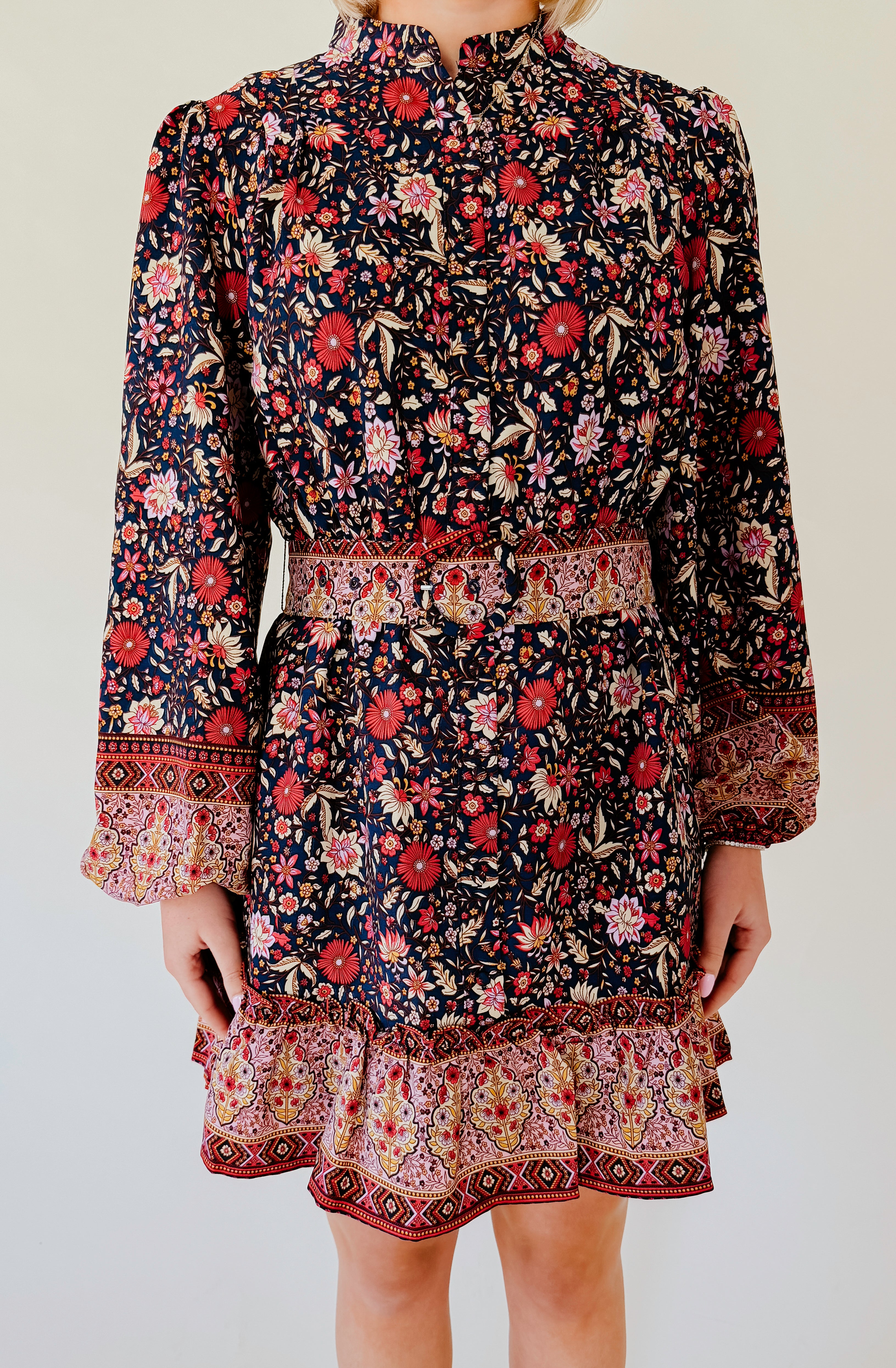 AMANDA BELTED DRESS