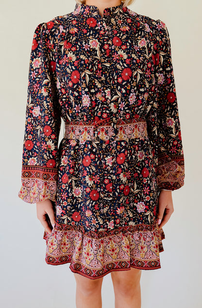 AMANDA BELTED DRESS
