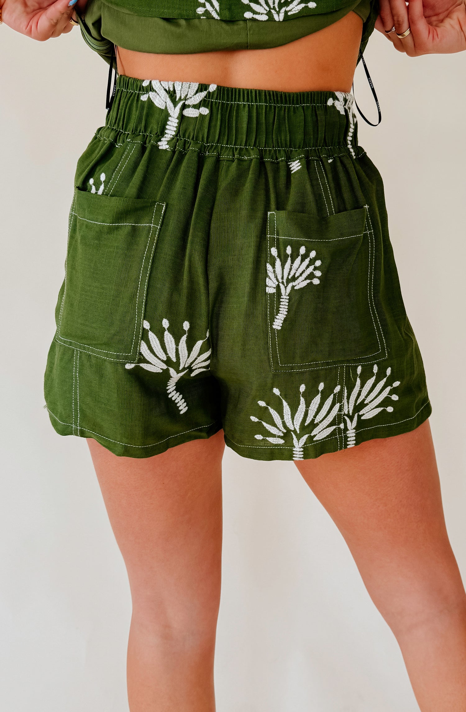 CIEBON CHEYNE EMBROIDERED SHORTS