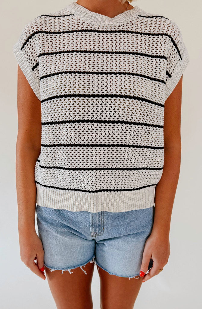 Z SUPPLY INES STRIPED SWEATER TANK