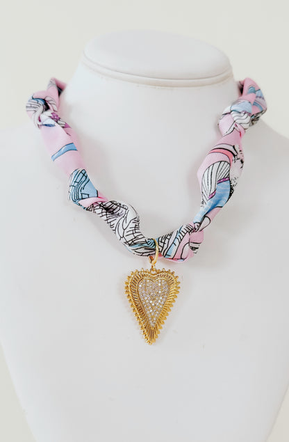 DAHLIA SCARF NECKLACE