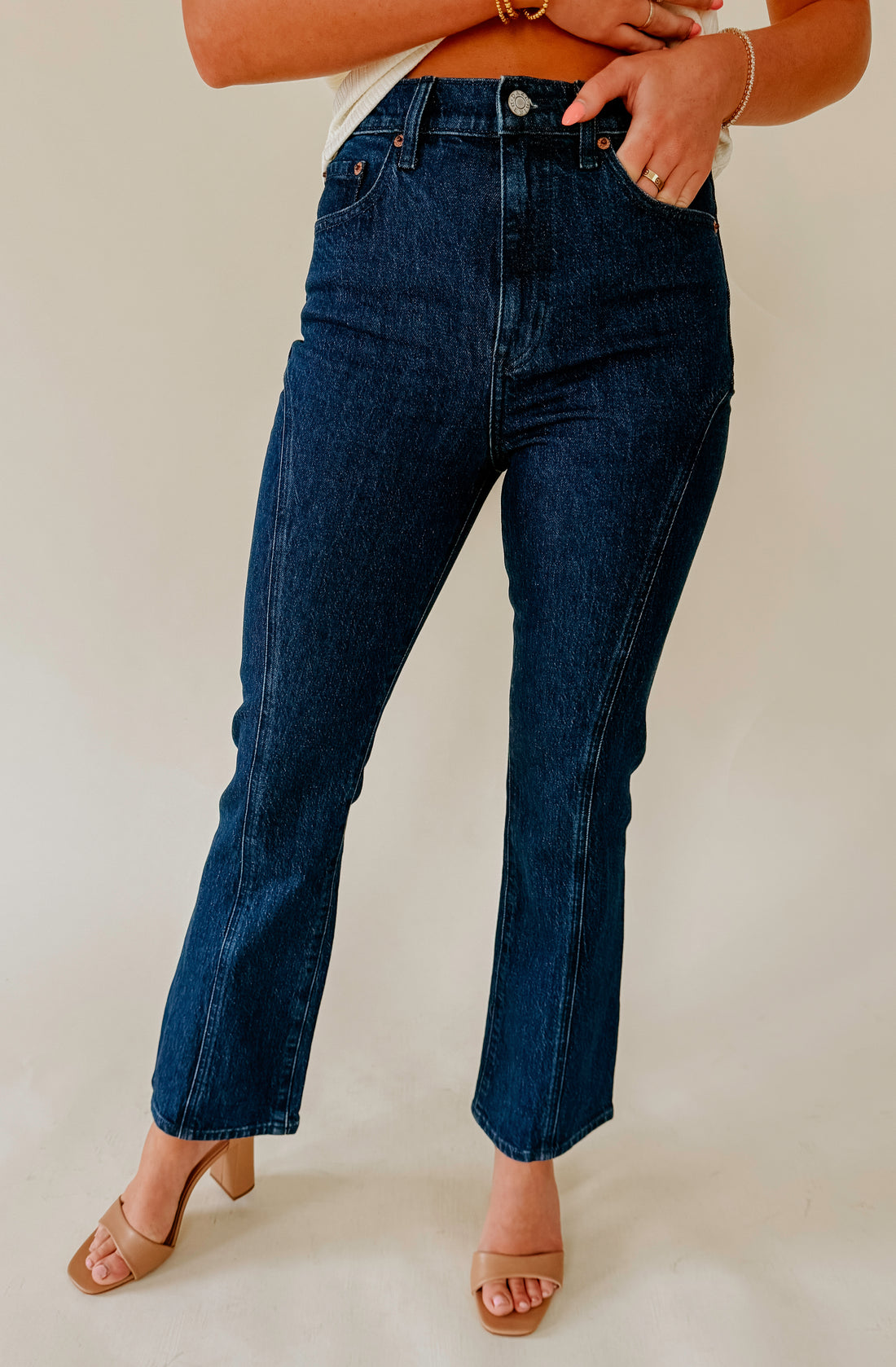 DAZE SOHO HIGH RISE ANKLE FLARE DENIM