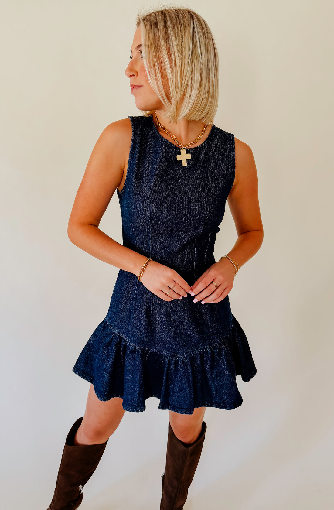 DAZE LAUREL DENIM DRESS