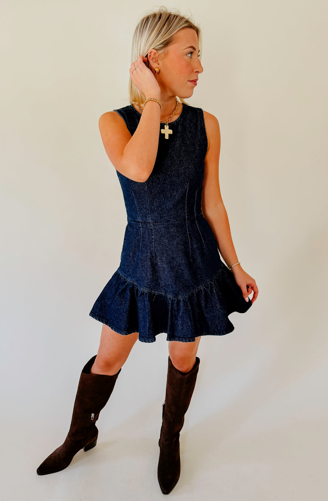 DAZE LAUREL DENIM DRESS