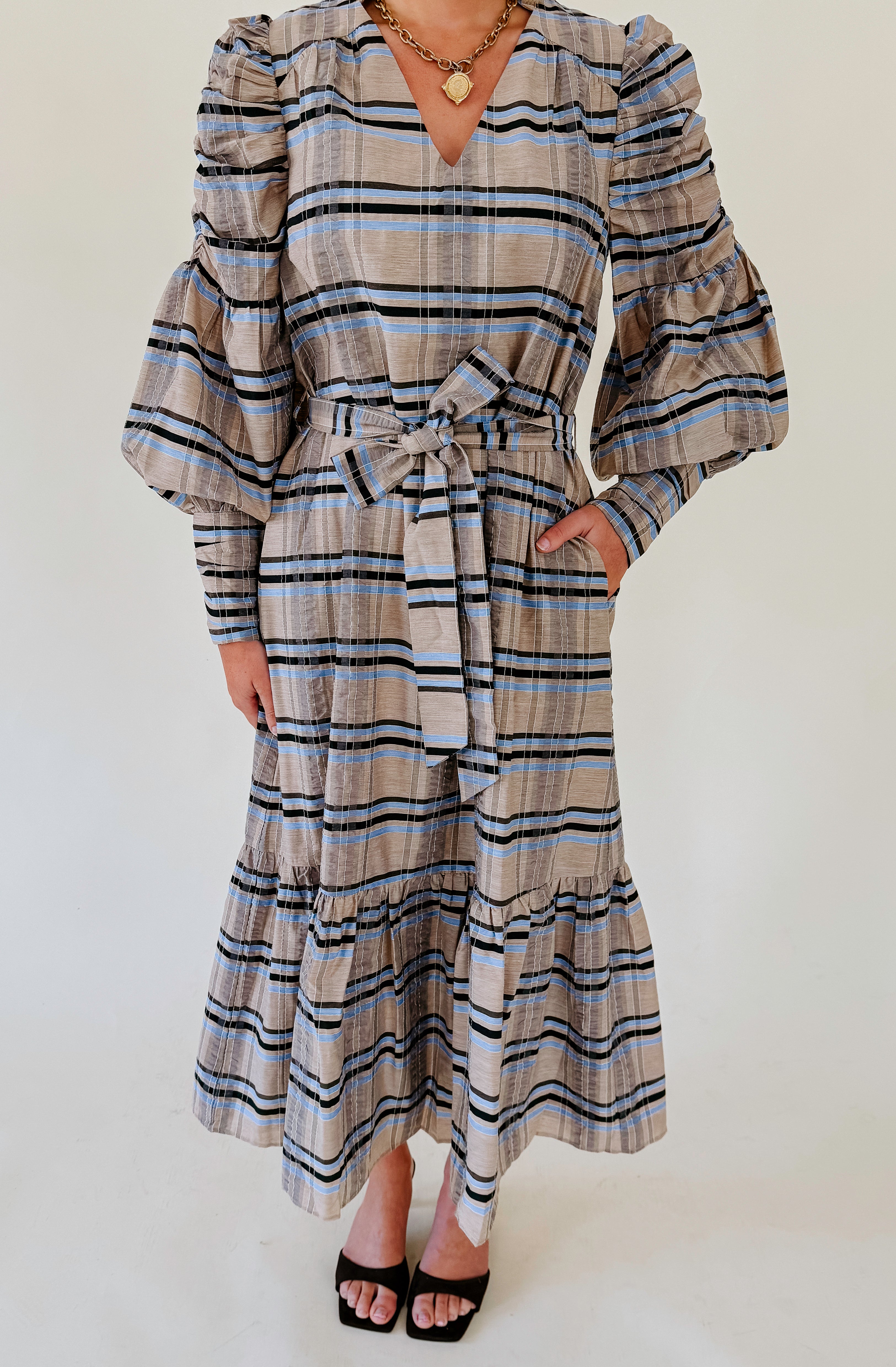 CIEBON MARIYAH PRINTED MAXI DRESS