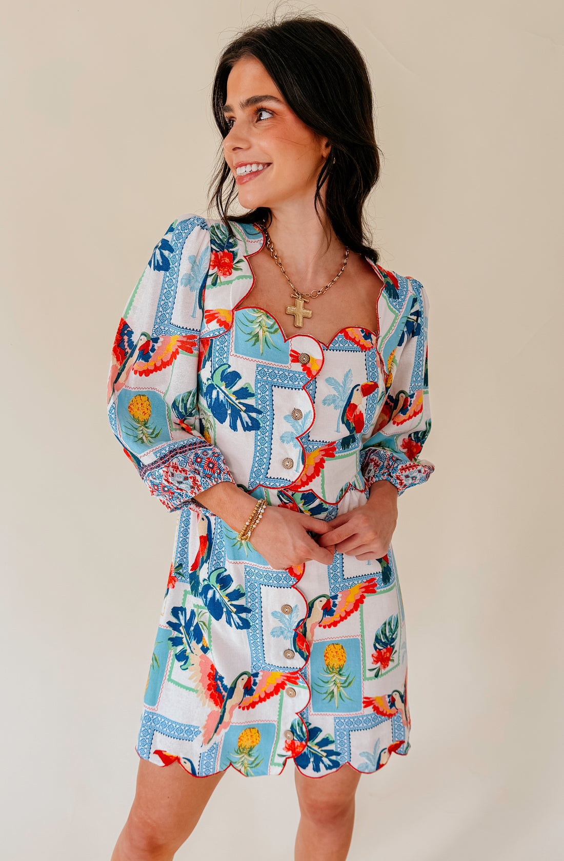 TURKS AND CAICOS PRINTED DRESS