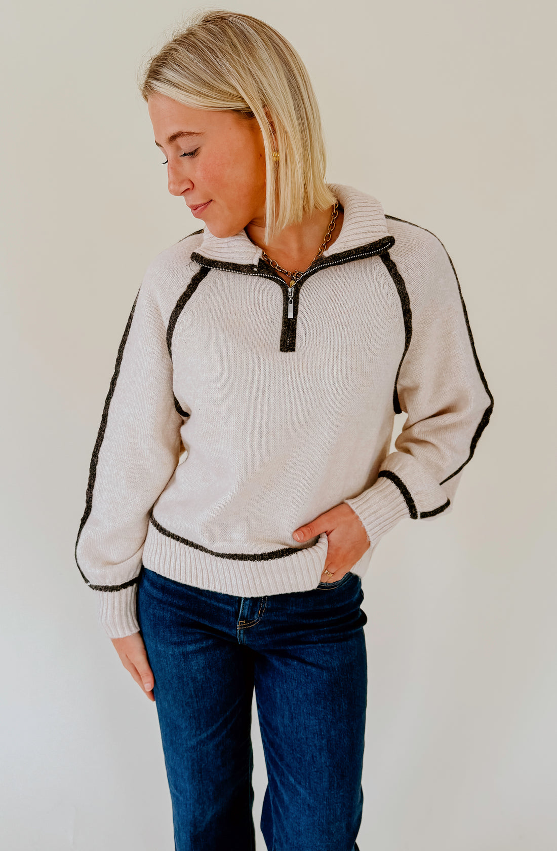 Z SUPPLY ALPS QUARTER ZIP SWEATER