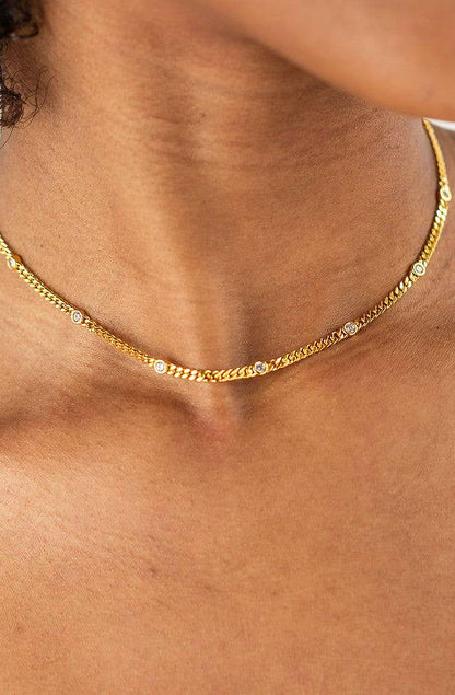 BRENDA GRANDS CZ DAINTY CHOKER