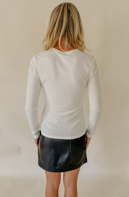 Z SUPPLY SECOND SKIN CREW LONG SLEEVE TEE
