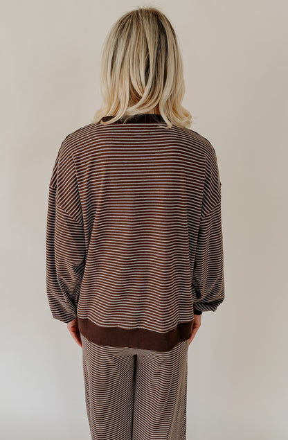 ESPRESSO STRIPED PULLOVER