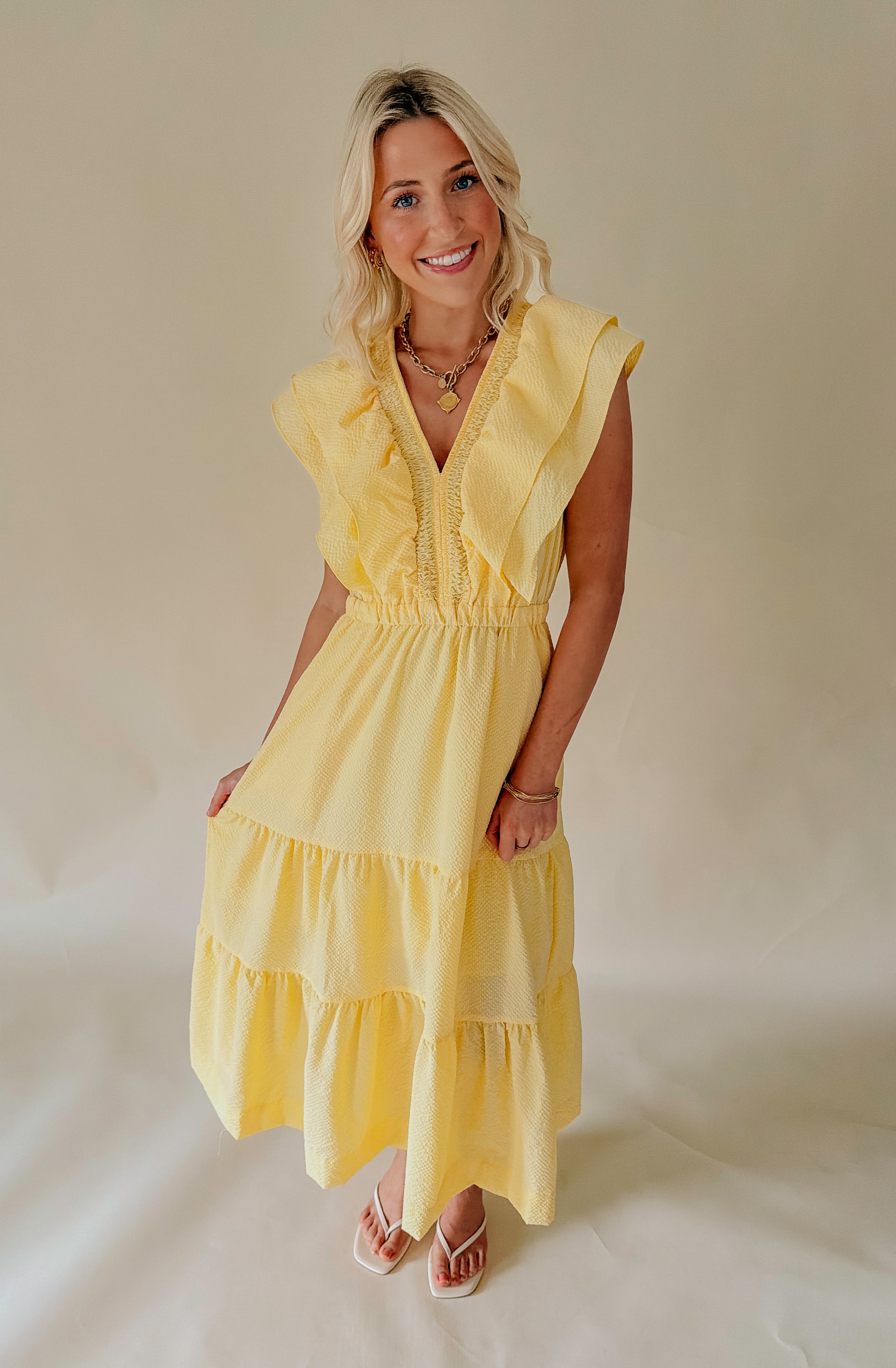 SUNSHINE ON A SUNNY DAY MIDI DRESS