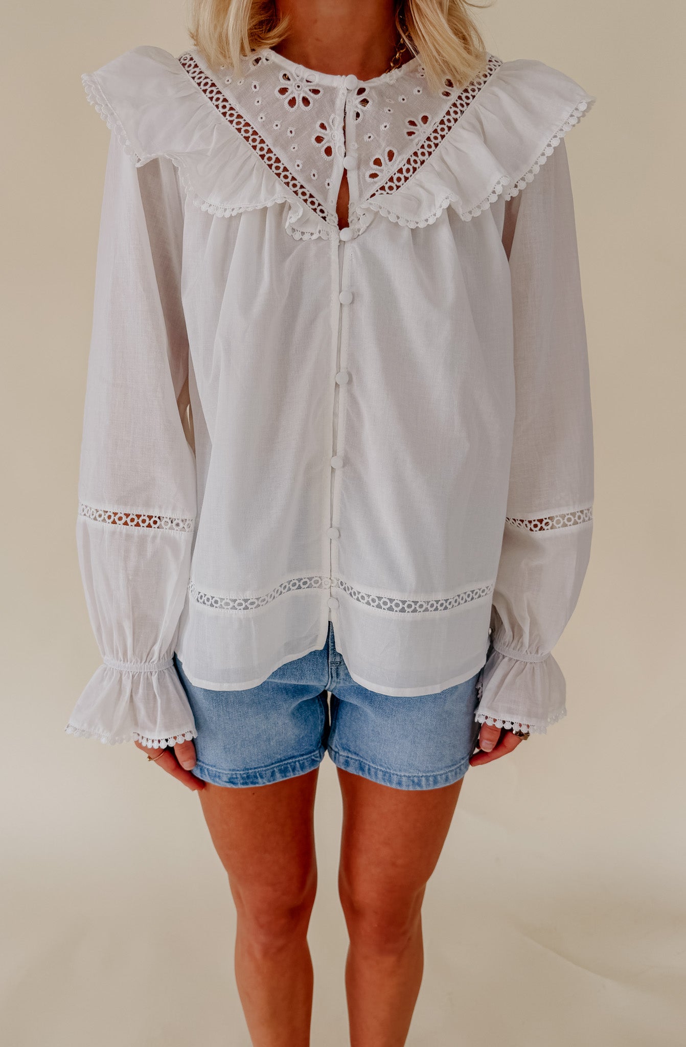 SWEET NOTHING EYELET BLOUSE