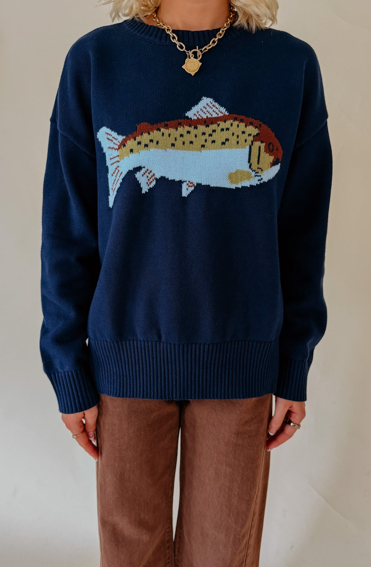 GO FISH CREWNECK SWEATER