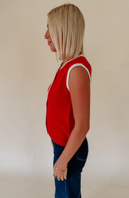 THE RUBY BUTTONED SWEATER TANK