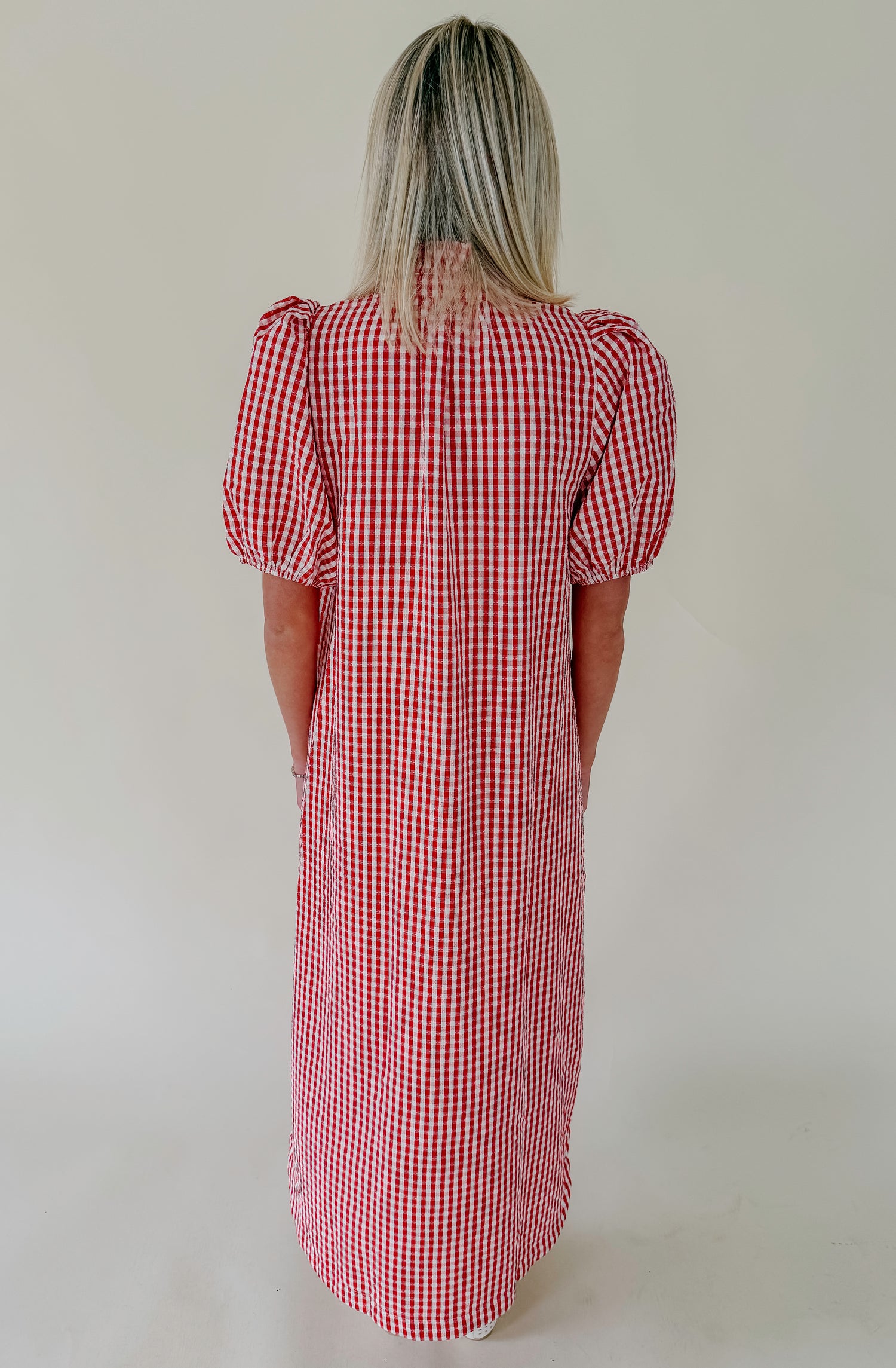 GAME TIME GINGHAM SHIFT DRESS