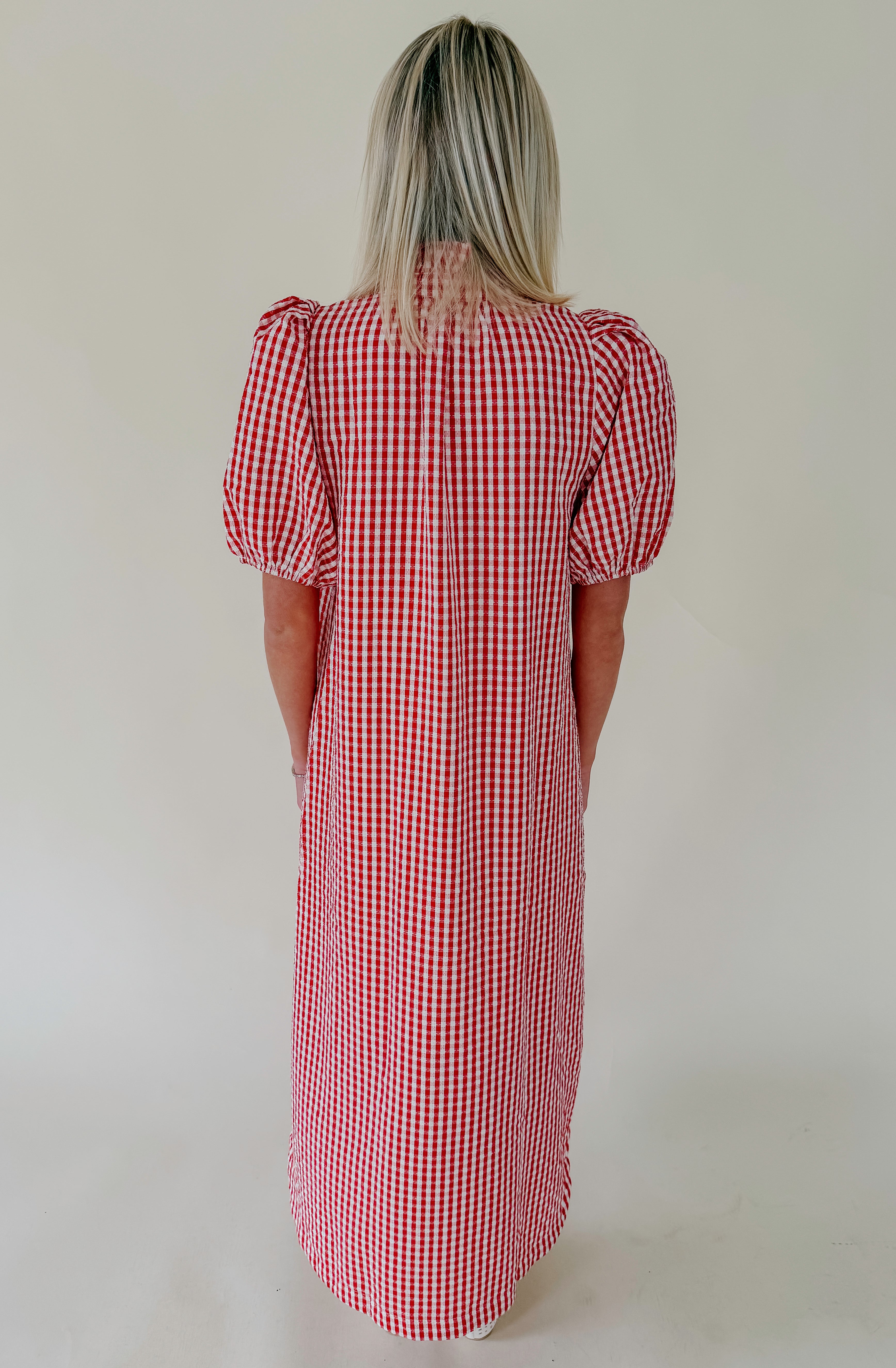 GAME TIME GINGHAM SHIFT DRESS