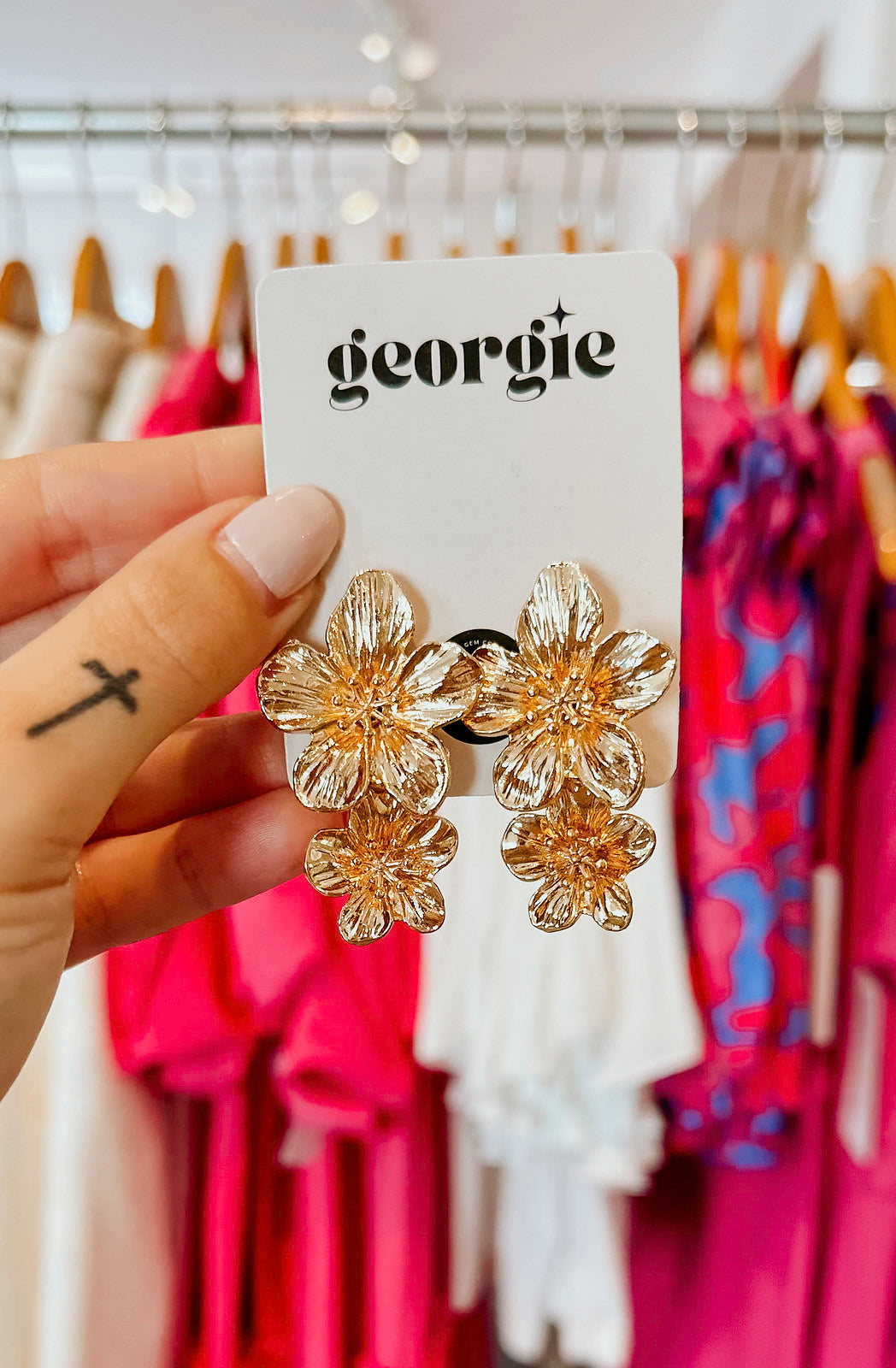 GEORGIE CAMILLE FLORAL DROP EARRINGS