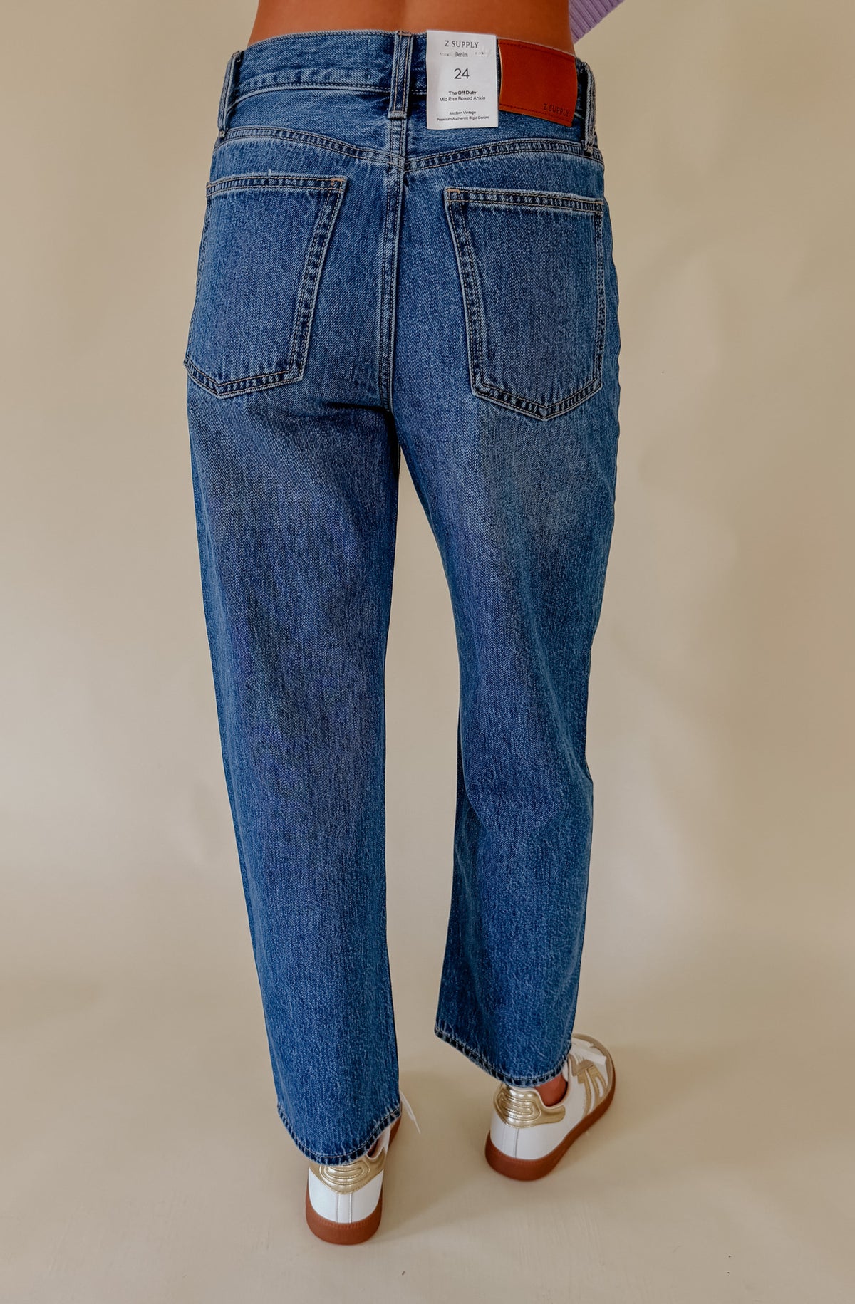 Z SUPPLY OFF DUTY BOWED ANKLE DENIM