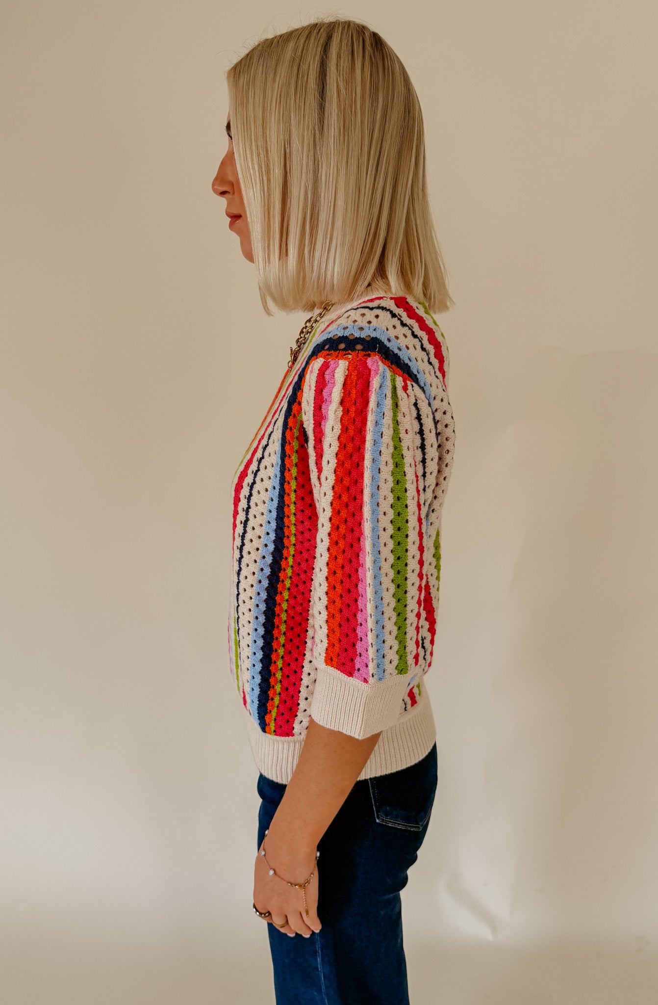 THE CAITLYN OPEN KNIT SWEATER