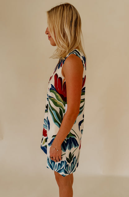 MESTIZA ORNAMENTED SHIFT DRESS