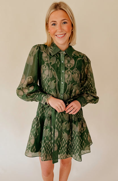 CIEBON ABBOTT PRINTED MINI DRESS