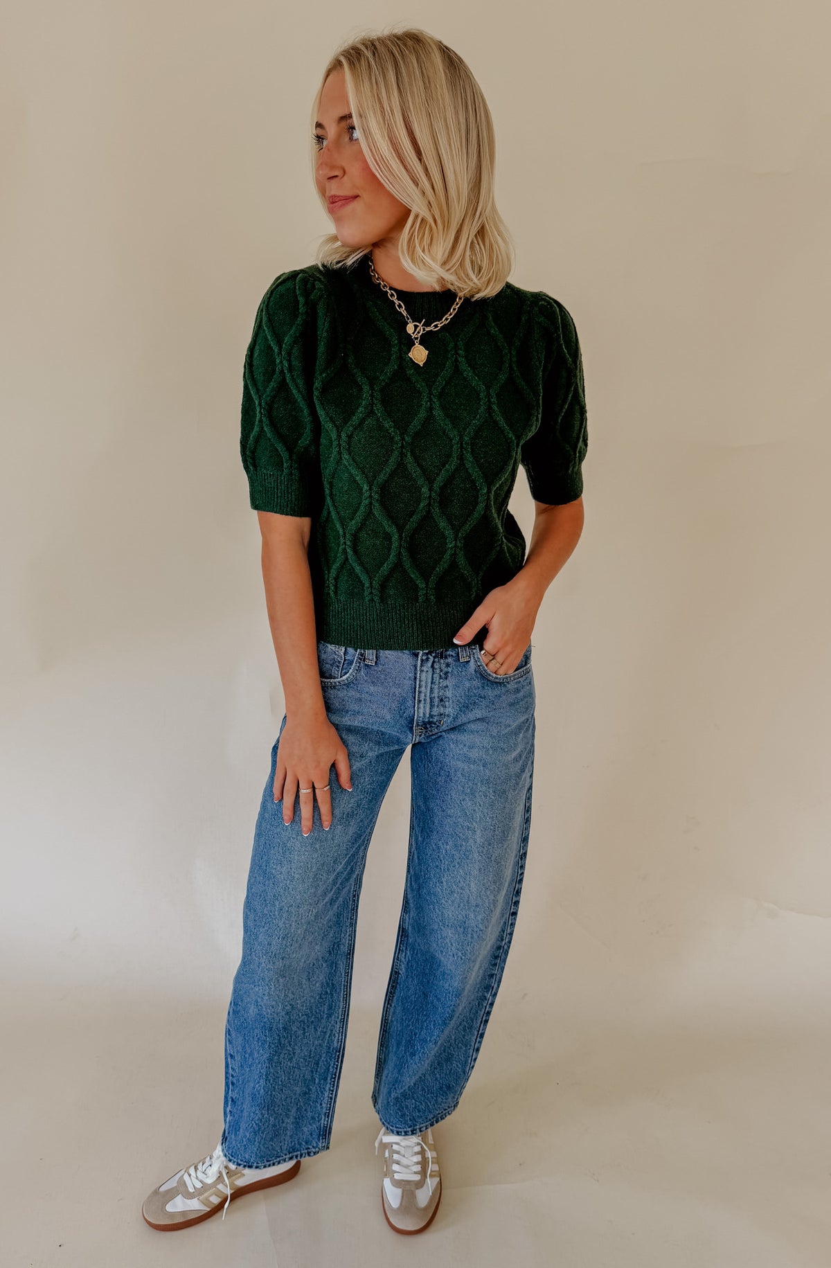 BENEATH THE PINES CABLE KNIT SWEATER
