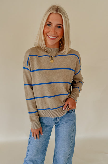THATS MY CREW STRIPED KNIT SWEATER