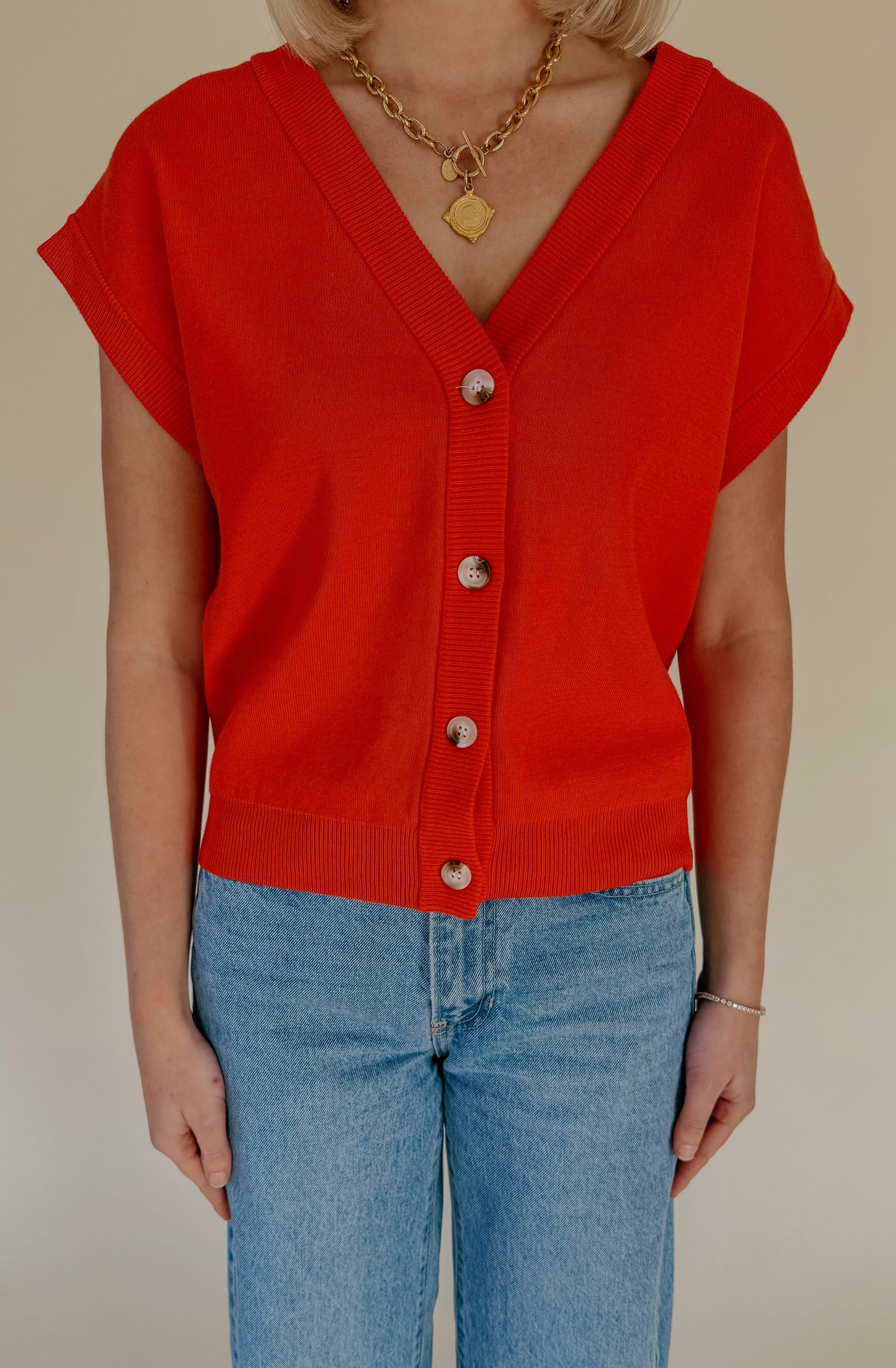 THE REAGAN BUTTONED SWEATER