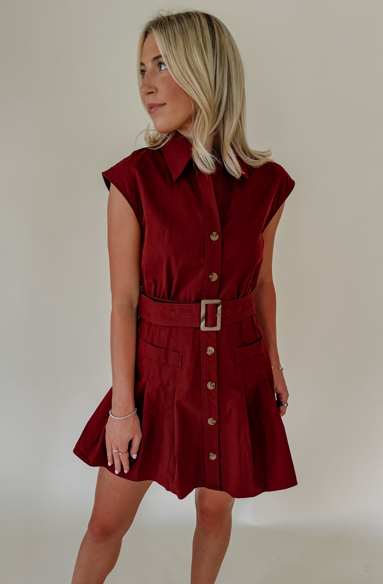 DONNA BELTED SHIRT DRESS