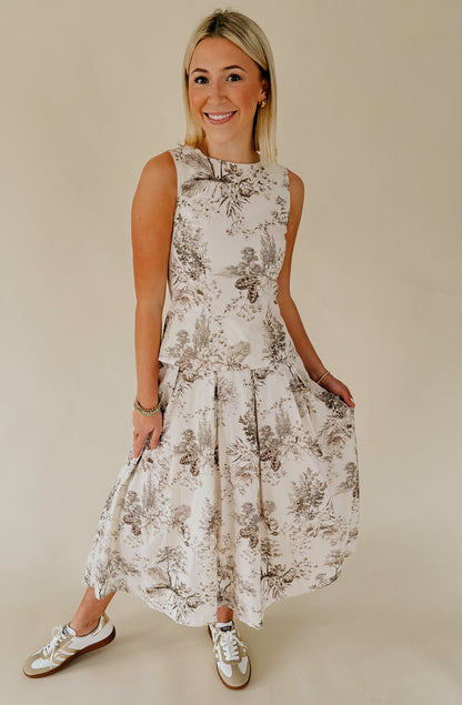 SPRING AHEAD FLORAL MIDI SKIRT