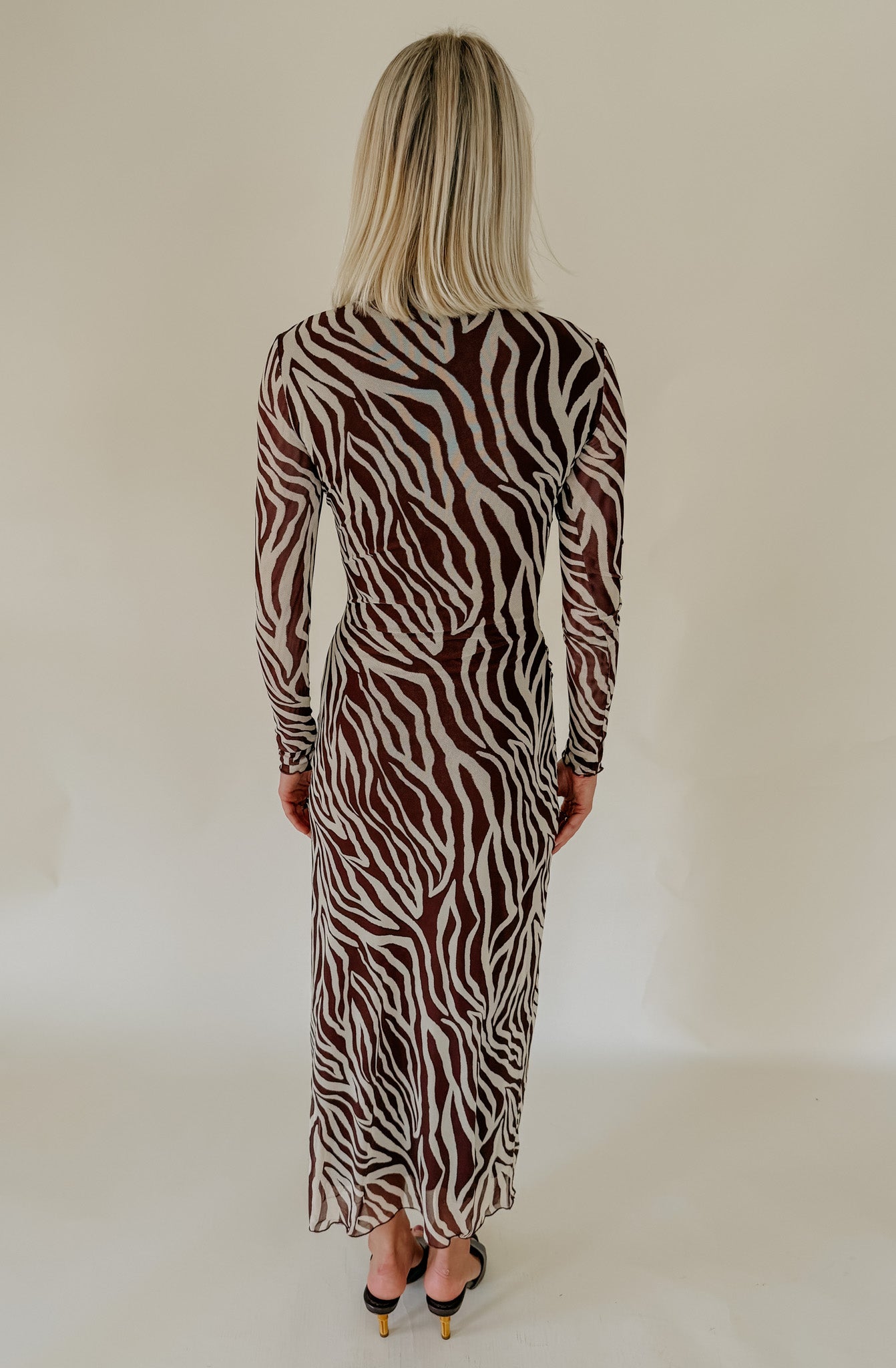 Z SUPPLY SEVILLA ZEBRA MESH MIDI DRESS
