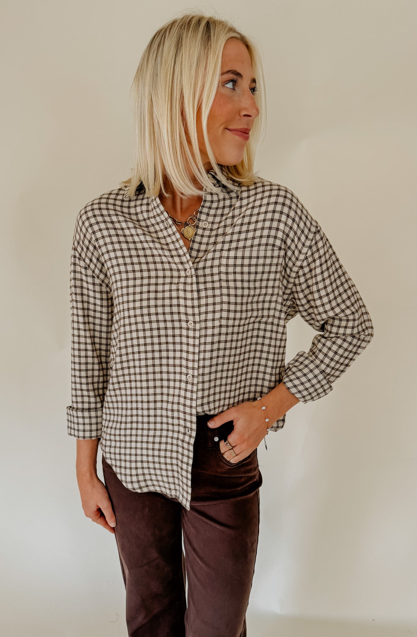 Z SUPPLY RIVER PLAID BUTTON UP