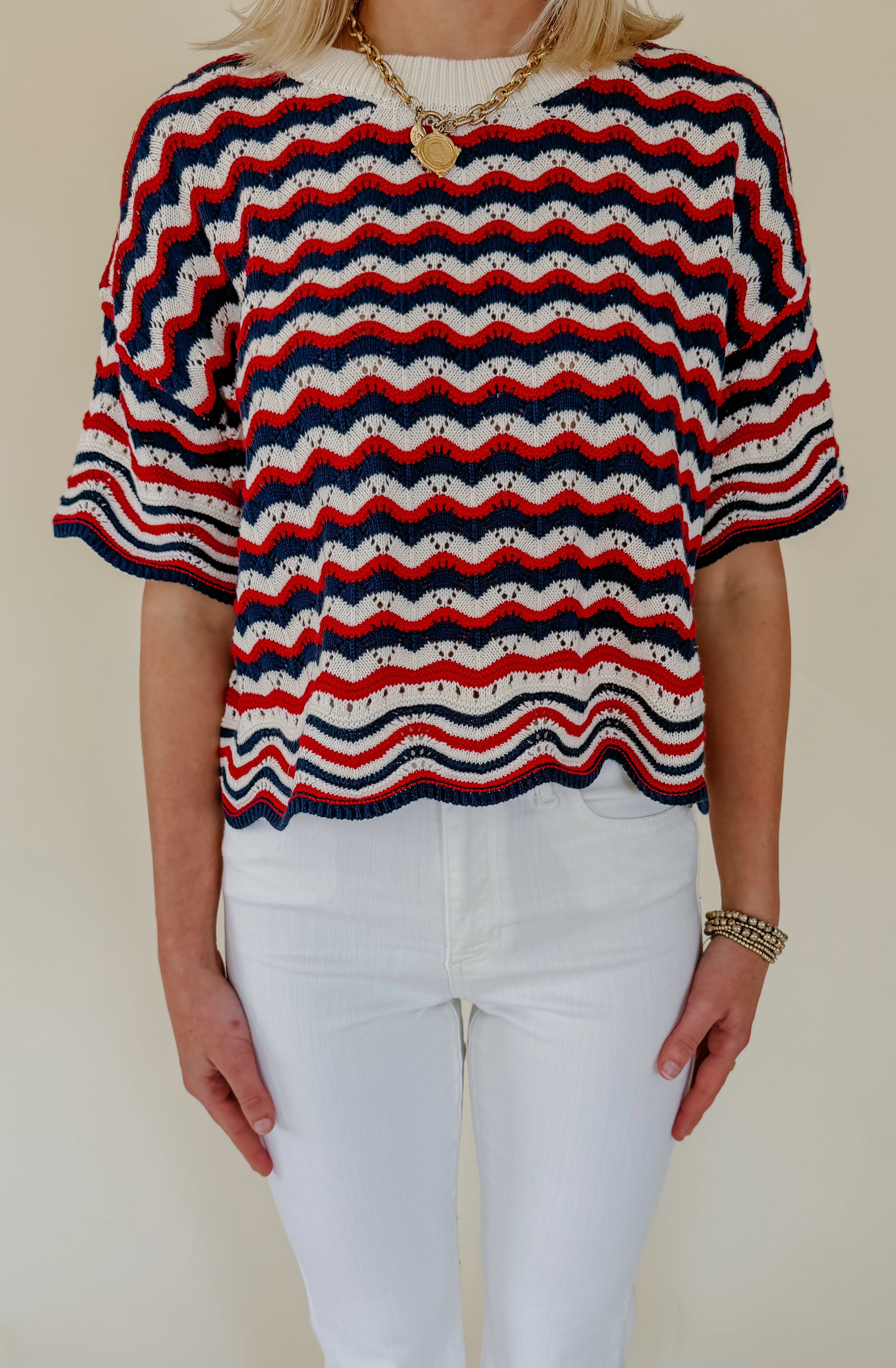 WAVE AFTER WAVE LOOSE KNIT SWEATER