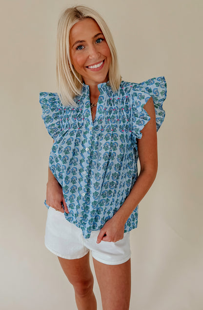 THE CAROLINA PRINTED BLOUSE