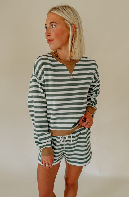 Z SUPPLY LOW KEY STRIPE SWEATSHIRT